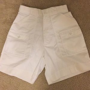 White new Sportif  cargo shorts.